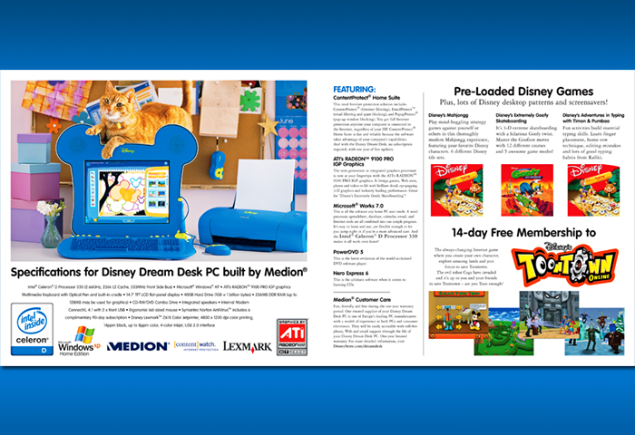 Disney Dream Desk Catalog Inset Brochure
