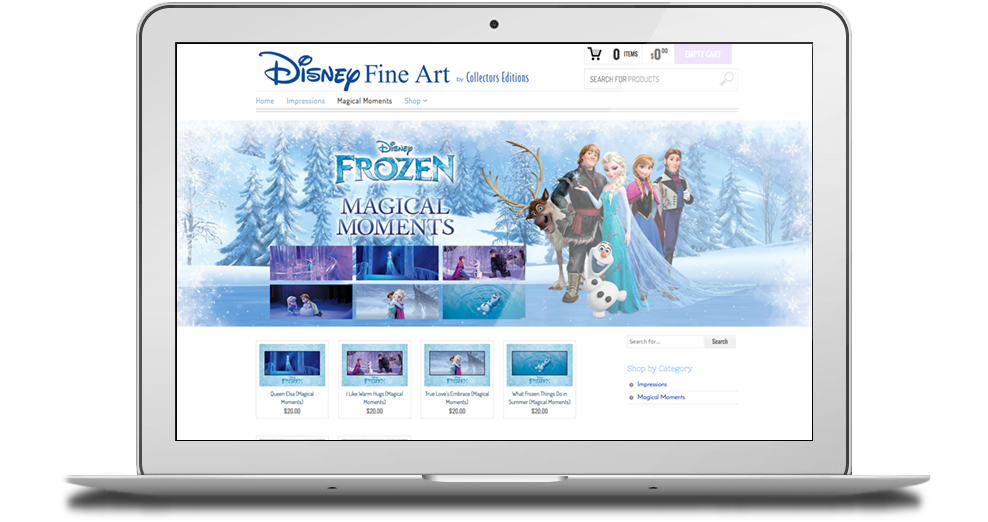 Disney Fine Art Shop Website