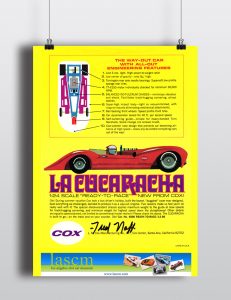 golden age of slot cars museum posters for LASCM by Seen Designs