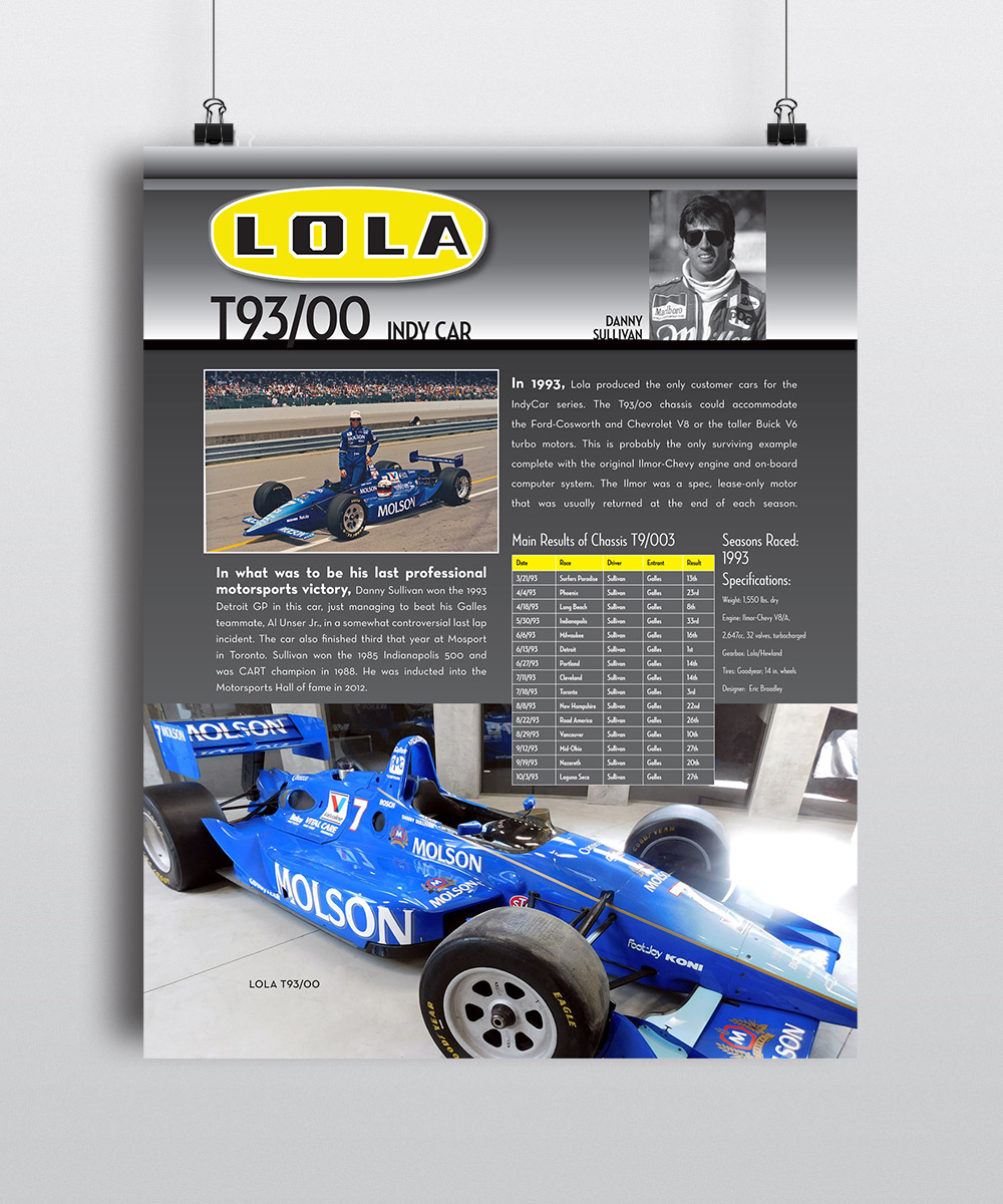 Lola T93-Museum Poster by Seen Designs