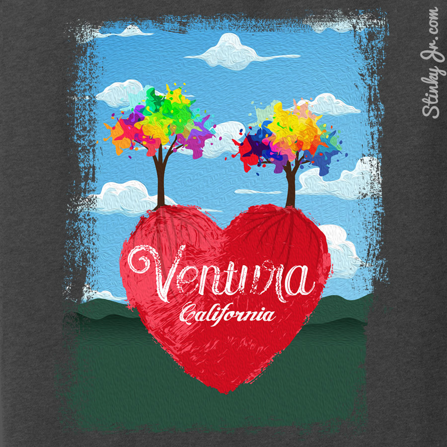 Ventura California Two Trees HeartT-Shirt